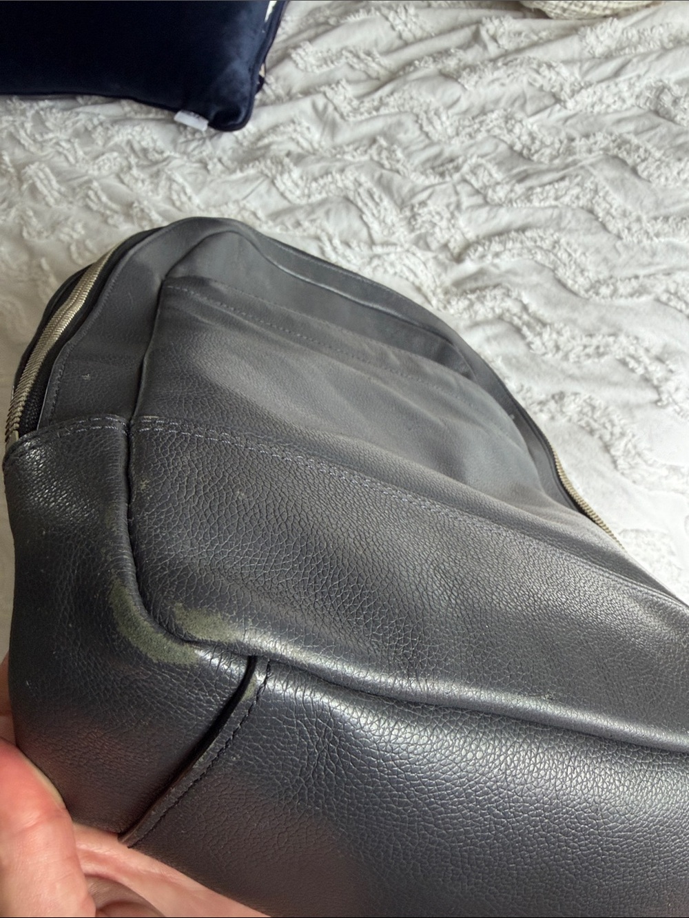 Coach Women's Blue Leather Backpack - Picture 8 of 8